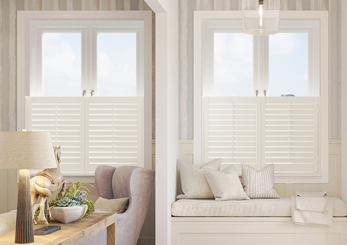 Bromley, Porcelain White - Cafe Style Plantation Shutter - Image 6